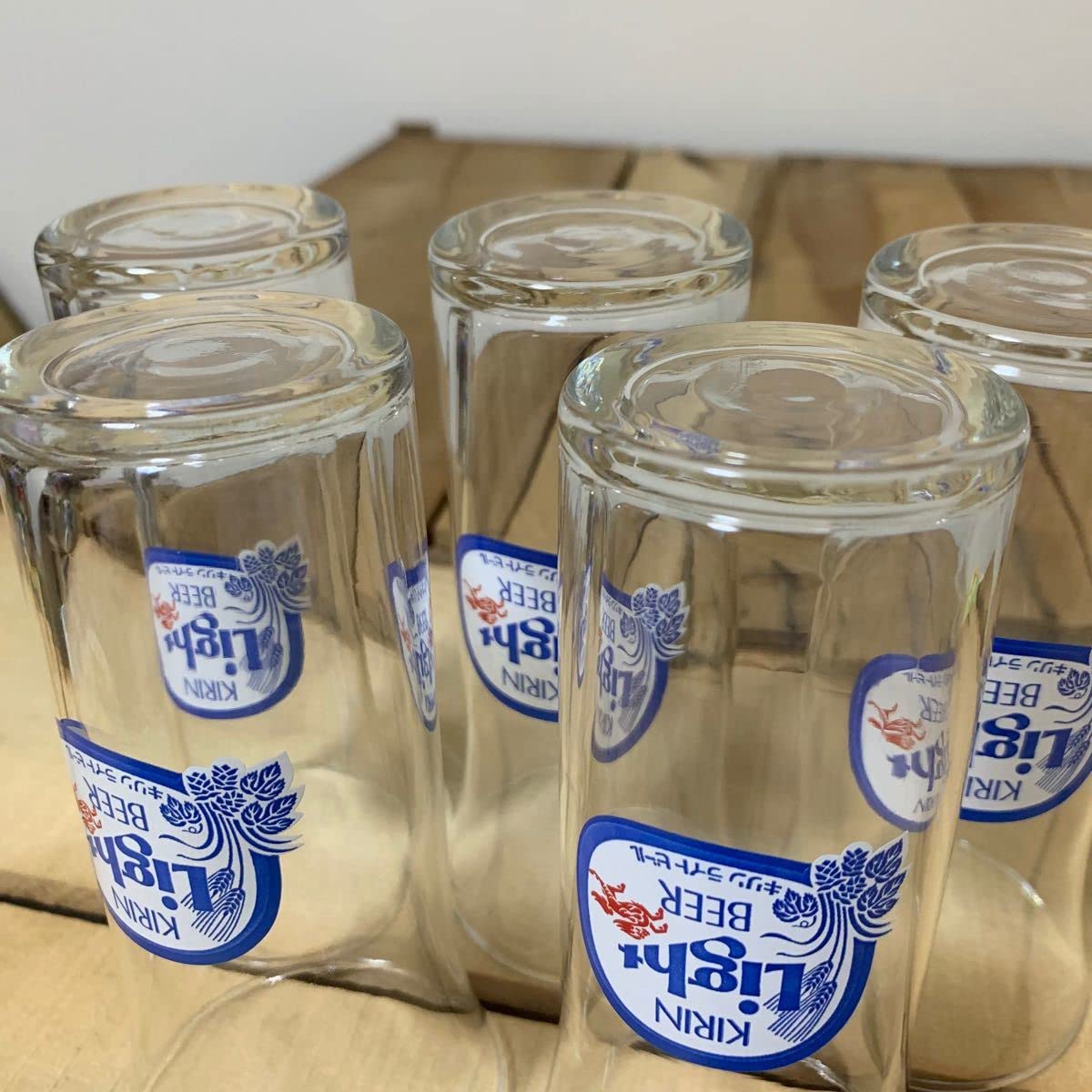 Amazon.co.jp: 当時物 レトログラス キリンライトビール 5個